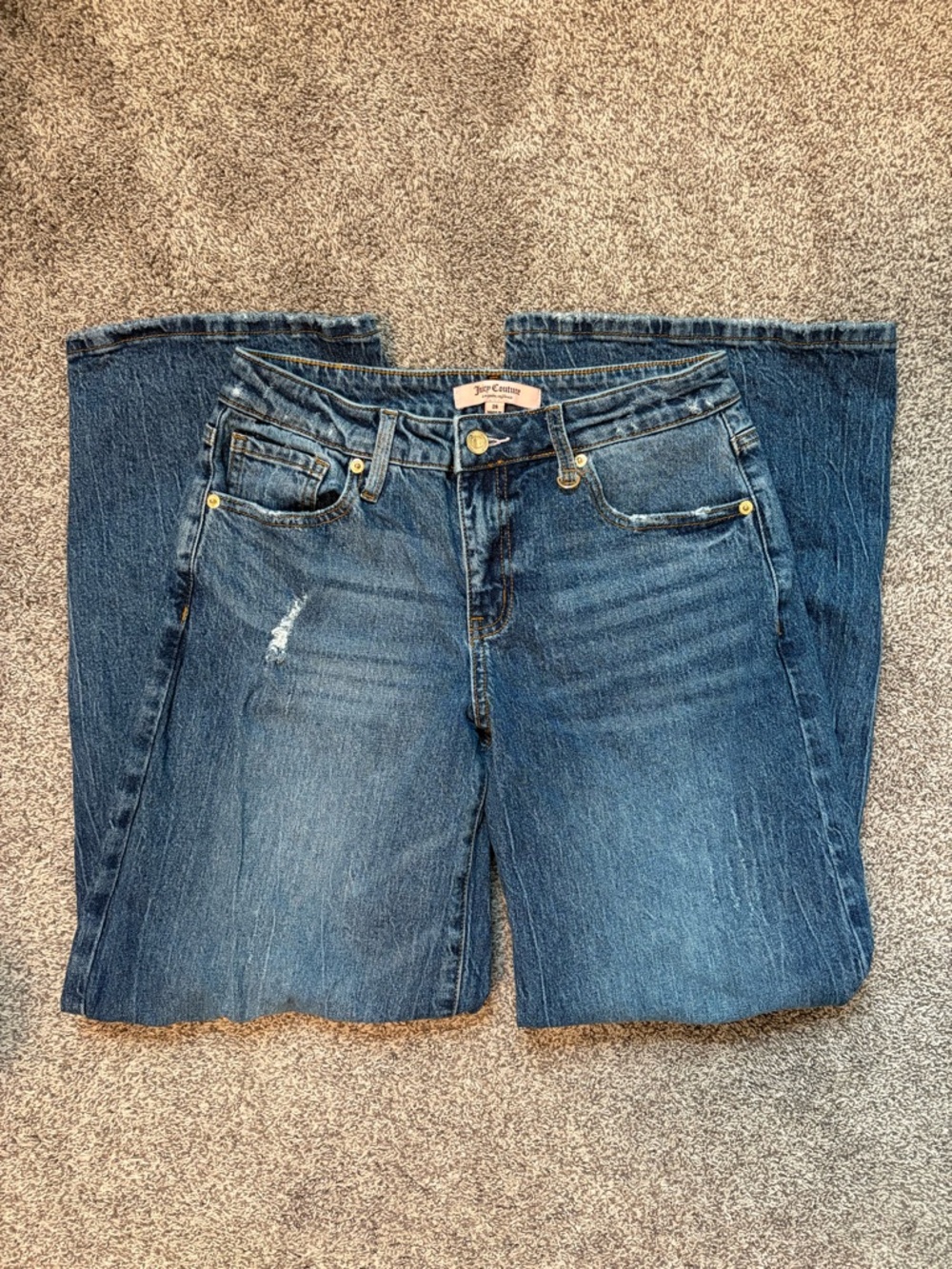 Low/Mid Rise Dark Blue Women's Denim Jeans